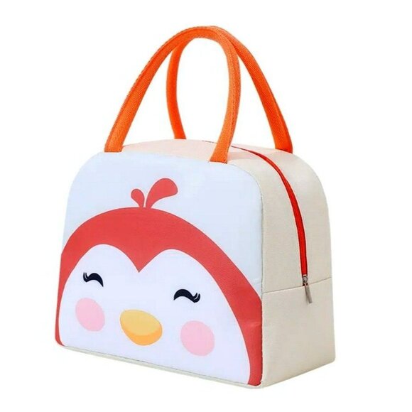 Morgan Sweet Cheeks Orange Birdie Animal Face Insulated Lunch Bag Gift Packaged - Picture 3 of 11